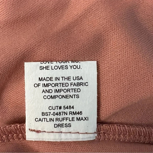 Show Me Your Mumu Caitlin Ruffle Maxi Dress I Rustic Mauve Special occasion S - Picture 10 of 12